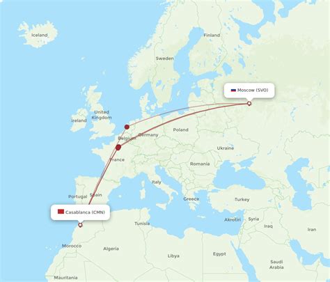 Flights From Casablanca To Moscow Cmn To Svo Flight Routes