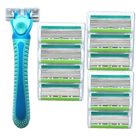Professional Mini Size Women Razor With Pcs Six Layer Blades Razor Heads Bikini Body Face