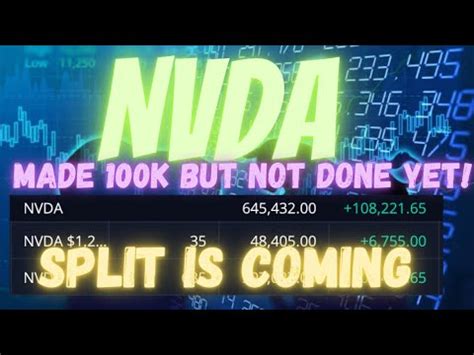 Nvda Stock Split Is Coming Which Will Go Al Top Stock Youtube