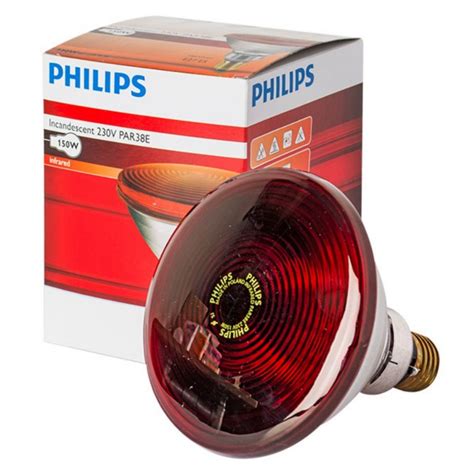 Philips Infrared Par38 150w Red Healthcare Heat E27 230v Incandescent