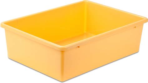 Honey Can Do Prt Srt1602 Lgylw Large Plastic Bin Yellow Home And Kitchen