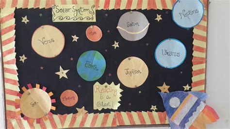 Solar system bulletin board school | School bulletin boards, Bulletin ...