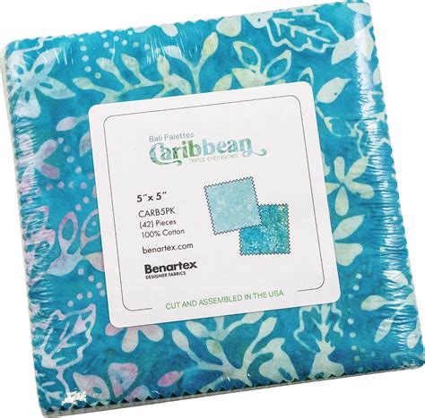 Amazon Bali Batik Palettes Caribbean 5X5 Pack 42 5 Inch Squares