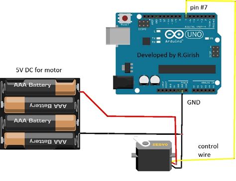 Servo Motor Wiring Arduino