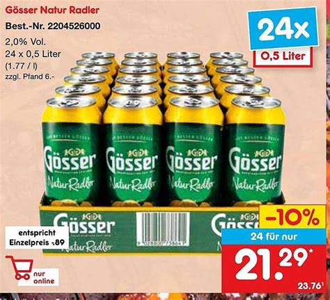 Gösser Natur Radler Angebot bei Netto Marken Discount 1Prospekte de