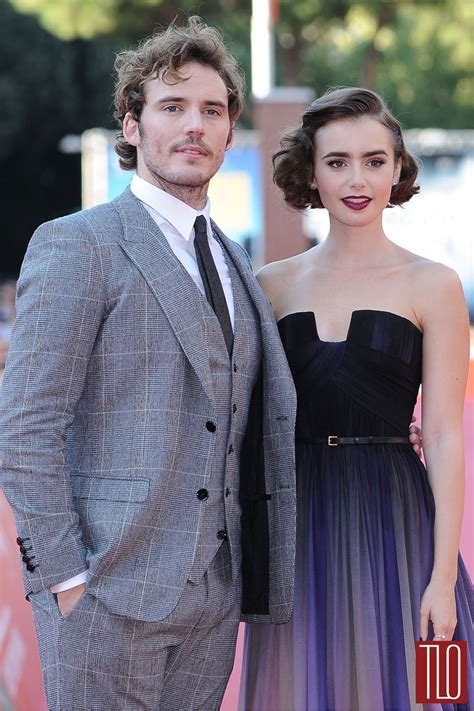 Sam Claflin and Lily Collins at the "Love, Rosie" Premiere - Tom + Lorenzo