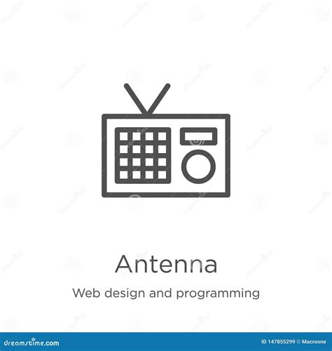 Wektor Ikon Anteny Z Kolekcji Projektowania I Programowania Sieci Web