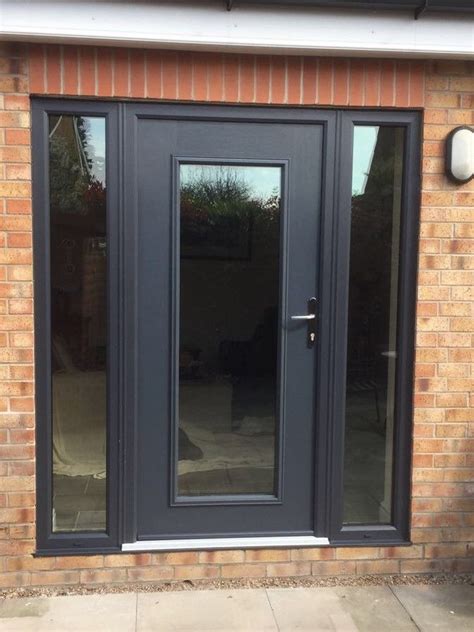 Anthracite Grey Palermo Fully Glazed Composite Door Contemporary