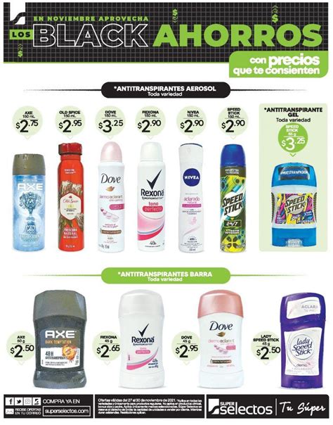 Oferta De Desodorantes En Black Ahorros De S Per Selectos