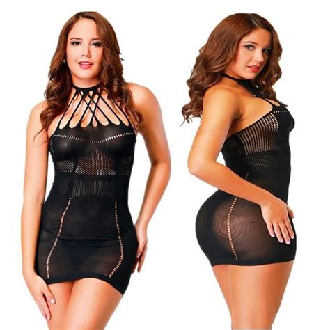 Vêtements Femme Robe Sexy en résille Lingerie érotique nuisette en