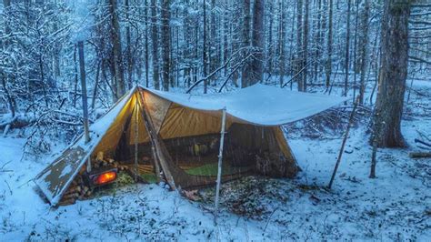 Extreme Winter Snow Storm Winter Solo Camping In Alaska C