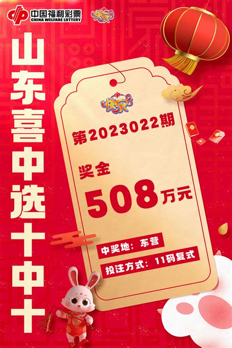 山东彩友复式投注独揽选十中十大奖！奖金508万元！ 彩票 全国 东营