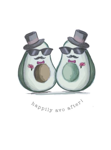 Mr And Mr Wedding Card Same Sex Wedding Card Avocado Wedding Etsy