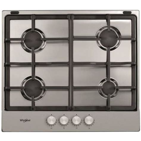 Plaque Gaz WHIRLPOOL 4 Feux 58 51cm TGML660IX Cdiscount