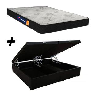 Base Cama Box Ba Bipartido Casal Suede Marrom X X Leroy Merlin