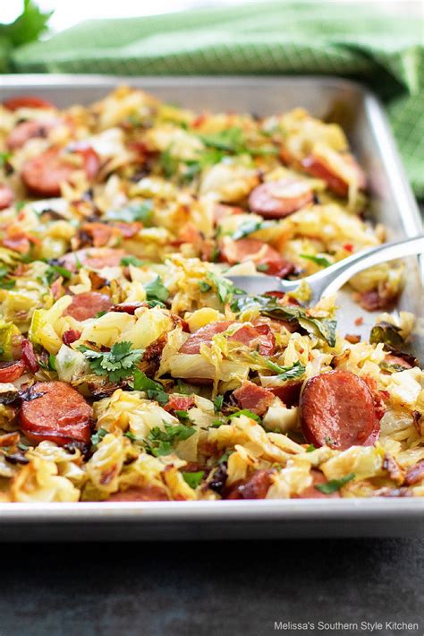 Sheet Pan Cabbage And Kielbasa