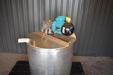 Used Used Gallon Tank Stainless Steel With Turbine Mixer For Sale