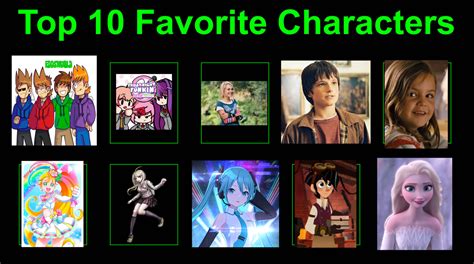 My Top 10 Favorite Characters By Moxiethequeen On Deviantart