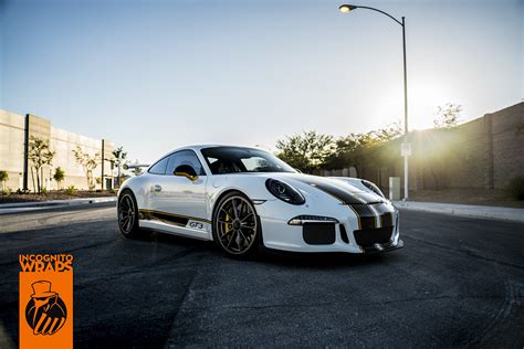 Porsche 911 Gt3 Black And Yellow Stripes — Incognito Wraps