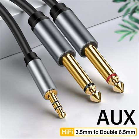 Jack Mm To Mm Adapter Audio Cable For Mixer Amplifier Speaker