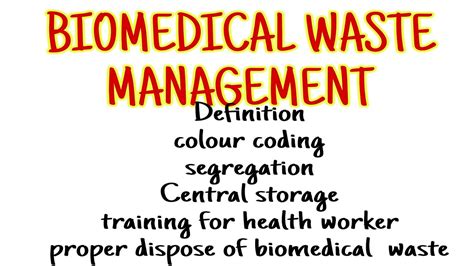 Norcet 2023 Ii Biomedical Waste Management Ii Color Coding Ii Training