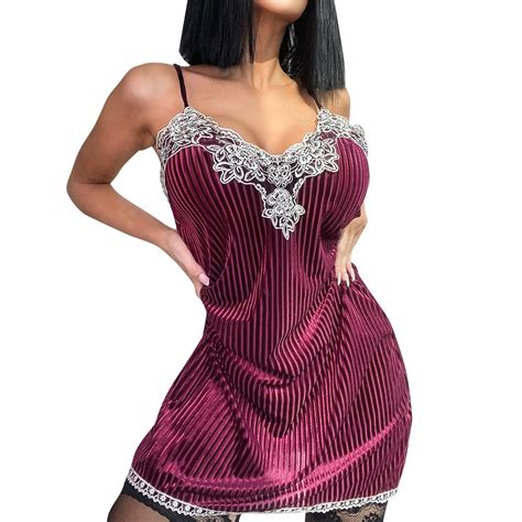 Zuwimk Lingerie For Women Plus Size Women Chemises Lace Smock Lingerie