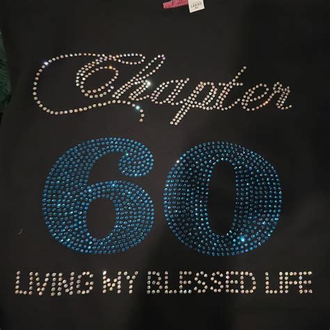 Chapter 60 Living My Blessed Life Rhinestone Shirt Birthday Shirt Birthday Shirt Women 60th