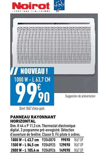 Promo Panneau Rayonnant Horizontal Chez Brico Cash Icatalogue Fr