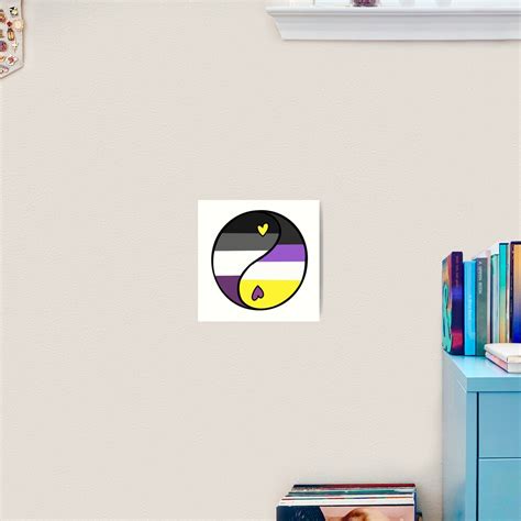 Non Binary Asexual Ace Enby Lgbtq Cute Pride Lgbt Flag Art Print