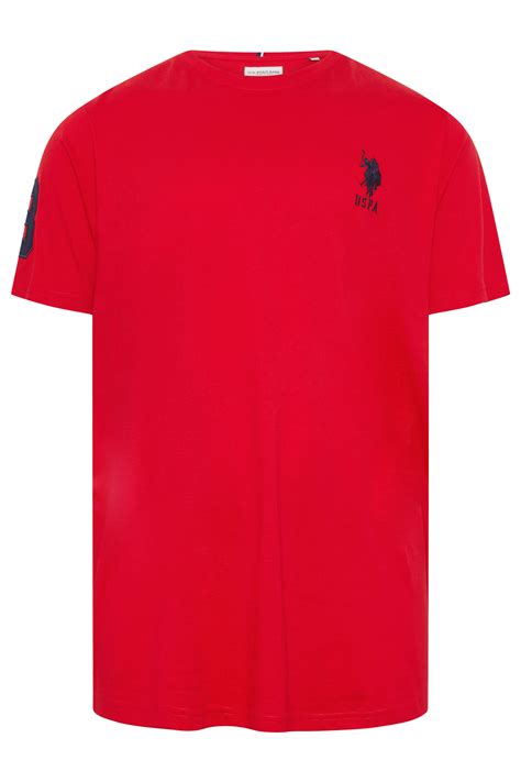 U S Polo Assn Red Player T Shirt Badrhino