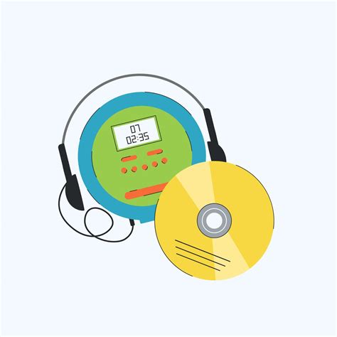 Lecteur Cd Vectoriel Et Disque Cd Dans Le Style Des Années 1990