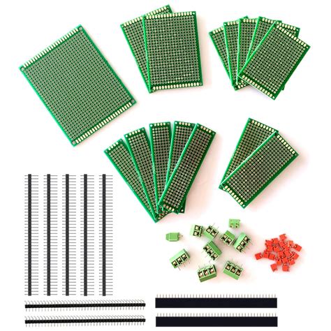 WWZMDiB 54Pcs 2 54mm PCB Circuit Perf Board Double Sided Protoboard For