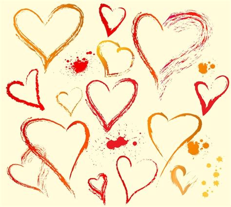 Premium Vector Happy Valentine Day Heart Shapes Vector