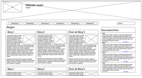 Visual Interface Design Functioneel Ontwerp Website Wireframes