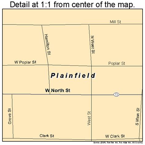 Plainfield Wisconsin Street Map 5563150