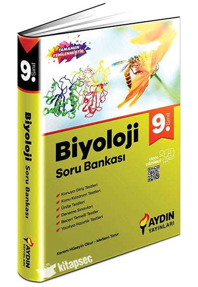 9 Sınıf Biyoloji Soru Bankası Aydın Yayınları 9786258104035