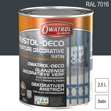 Peinture D Corative Antirouille Rustol Deco Ral Gris Anthracite