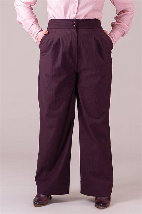 Emmy Design The Good Old Grandpa Pants Plum Pinstripe Old Grandpa