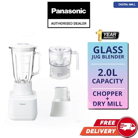 Panasonic Mx Mg C W Glass Jug Blenderwith Chopper Glass Mill Mx