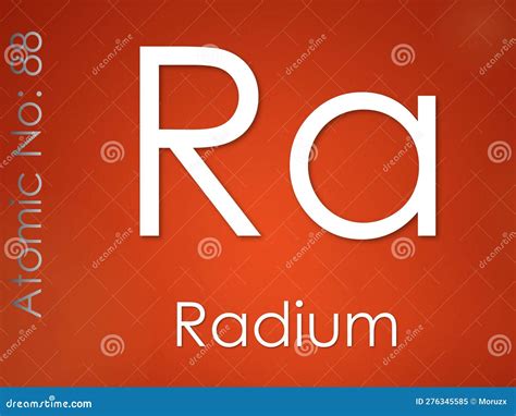 Radium Mendeleev Icon Symbol Radium Atom Element Periodic Table