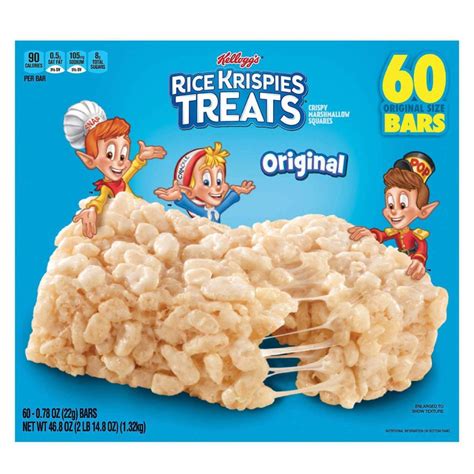 Barras De Arroz Inflado Crujiente Sabor Original Kellogg´s 60 Pack