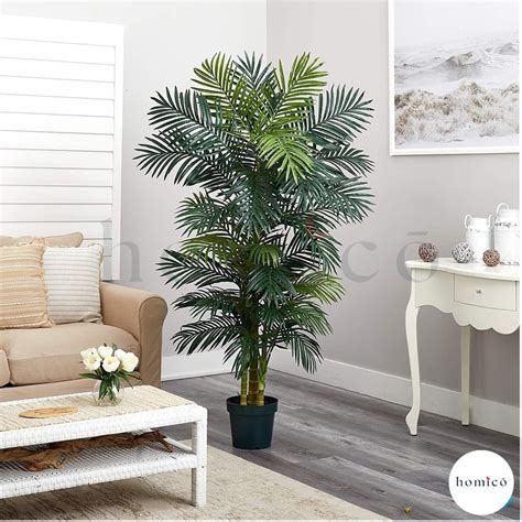 Jual HOMICO 1 POHON PALM ARTIFICIAL 20 DAUN TANAMAN HIAS DECOR LATEX