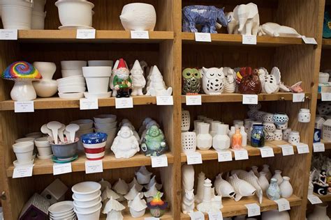 Shelves Of Pottery Pottery Hollow Painting And More