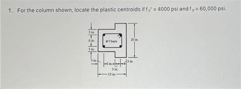 Solved For The Column Shown Locate The Plastic Centroids If Chegg