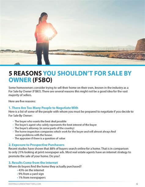 5 Reasons You Shouldnt For Sale By Owner Fsbo Page 1 Loveyourhome