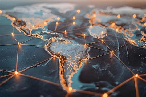 premium photo global commerce networks connecting  locations