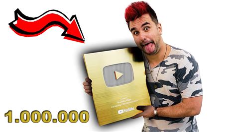 Placa Do Youtube 1 MilhÃo De Inscritos No Canal Youtube