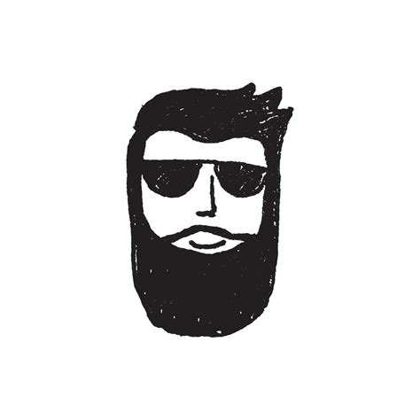 Man face with beard. 30248730 Vector Art at Vecteezy