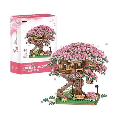 Tirff Sakura Arbre Maison Construire Bloc Pi Ces Ensemble De