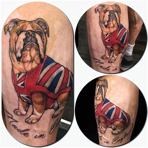 Traditional Bulldog Tattoo